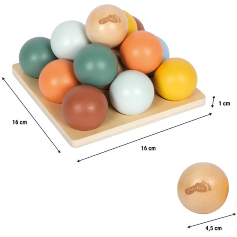 Small foot Montessori Sorting Game with Balls kiválogatós játék 12m+ 15 db