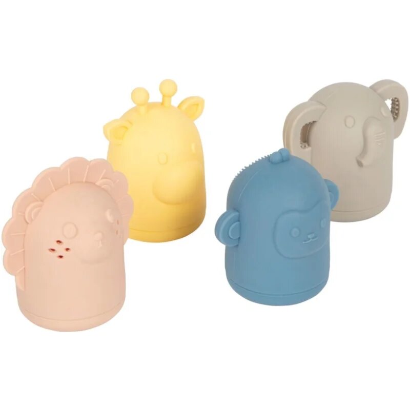 Small foot Silicone Bath Toy Set Fürdőjátékok 12m+ 4 db