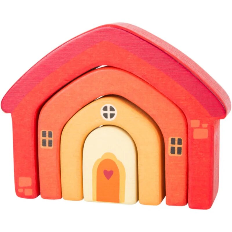 Small foot Wooden Building Blocks House interaktív játék fából készült 12 m+ 4 db