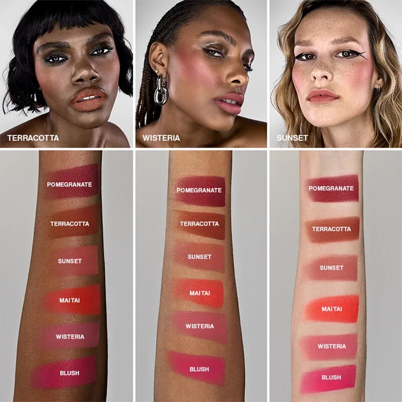 Smashbox Halo Sheer To Stay Color Tints folyékony arcpír és szájfény árnyalat Pomegranate 10 ml