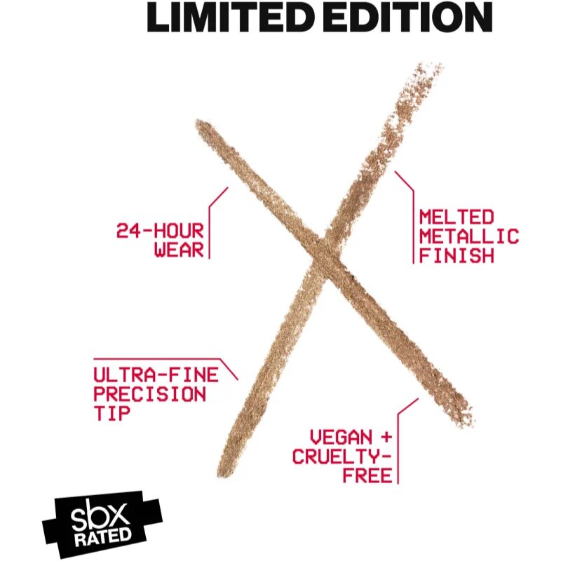 Smashbox Metallic Eyeliner metál hatású folyékony szemhéjtus árnyalat Medal 0.28 g