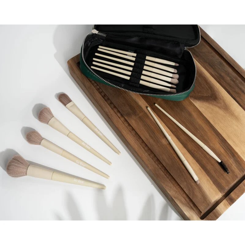 So Eco Flawless 12 Piece Brush & Bag Set Complexion Sponge Ecsetkészlet táskával