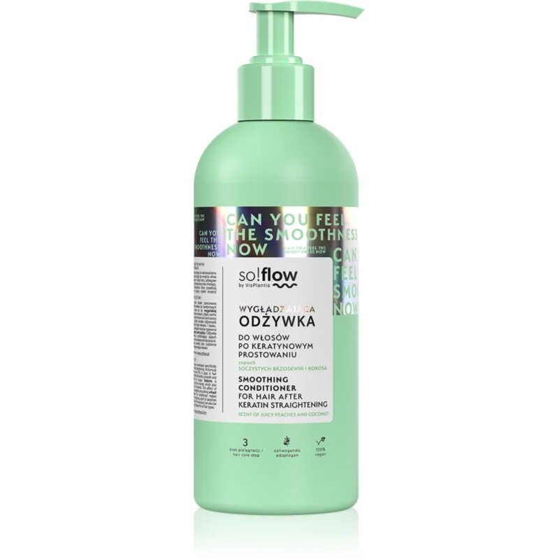 so!flow After Keratin Straightening Smoothing Conditioner kisimító kondicionáló 400 ml
