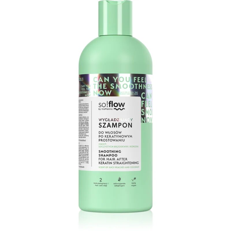 so!flow After Keratin Straightening Smoothing Shampoo kisimító sampon 400 ml