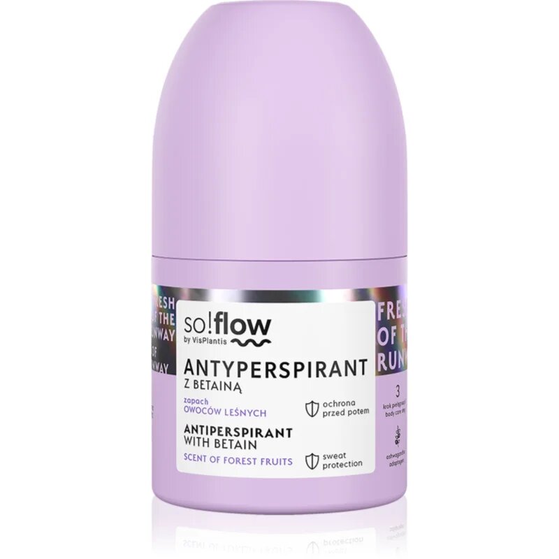 so!flow Antiperspirant golyós dezodor roll-on hölgyeknek Betain Scent Of Forest Fruits 50 ml