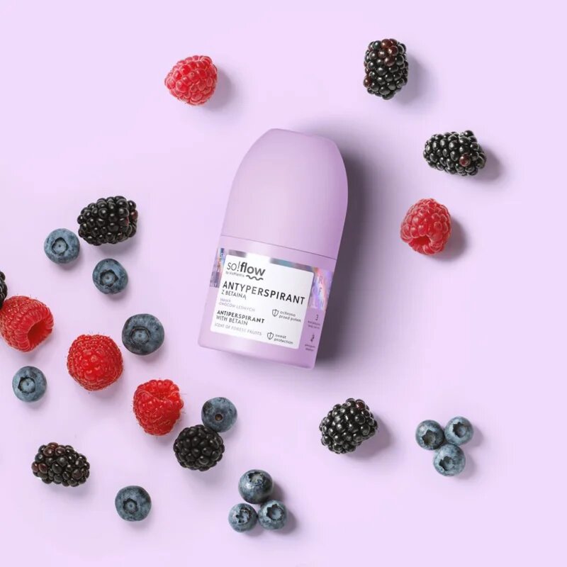 so!flow Antiperspirant golyós dezodor roll-on hölgyeknek Betain Scent Of Forest Fruits 50 ml