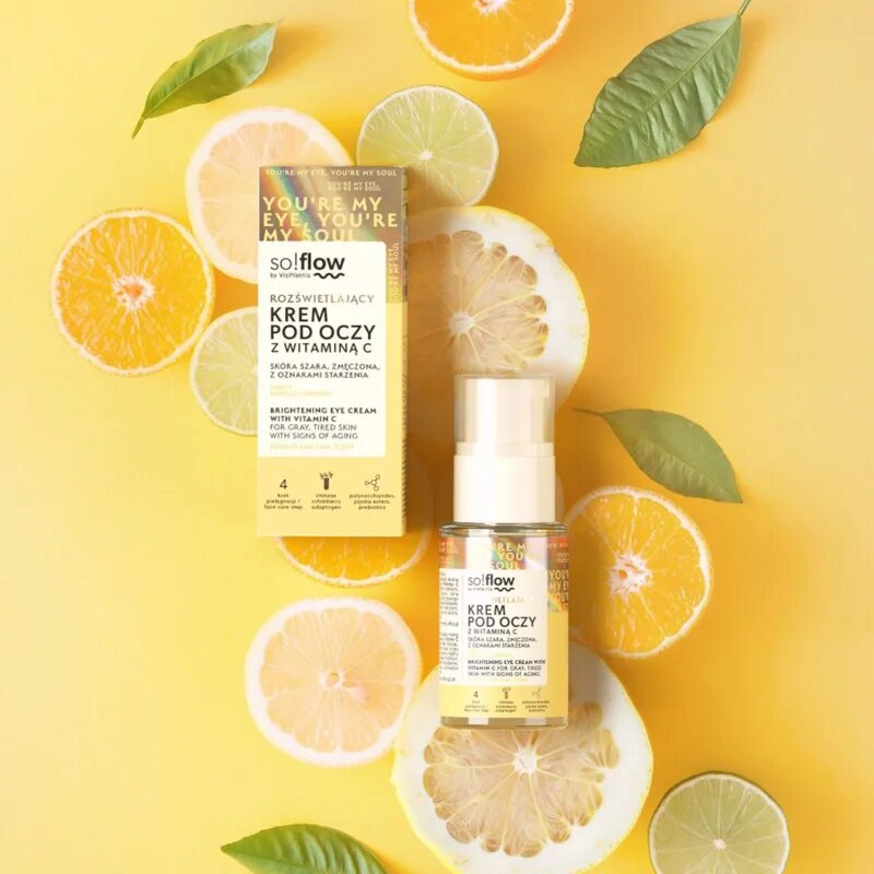 so!flow Brightening Eye Cream With Vitamin C méregtelenítő és élénkítő krém a szemkörnyékre C vitamin 15 ml