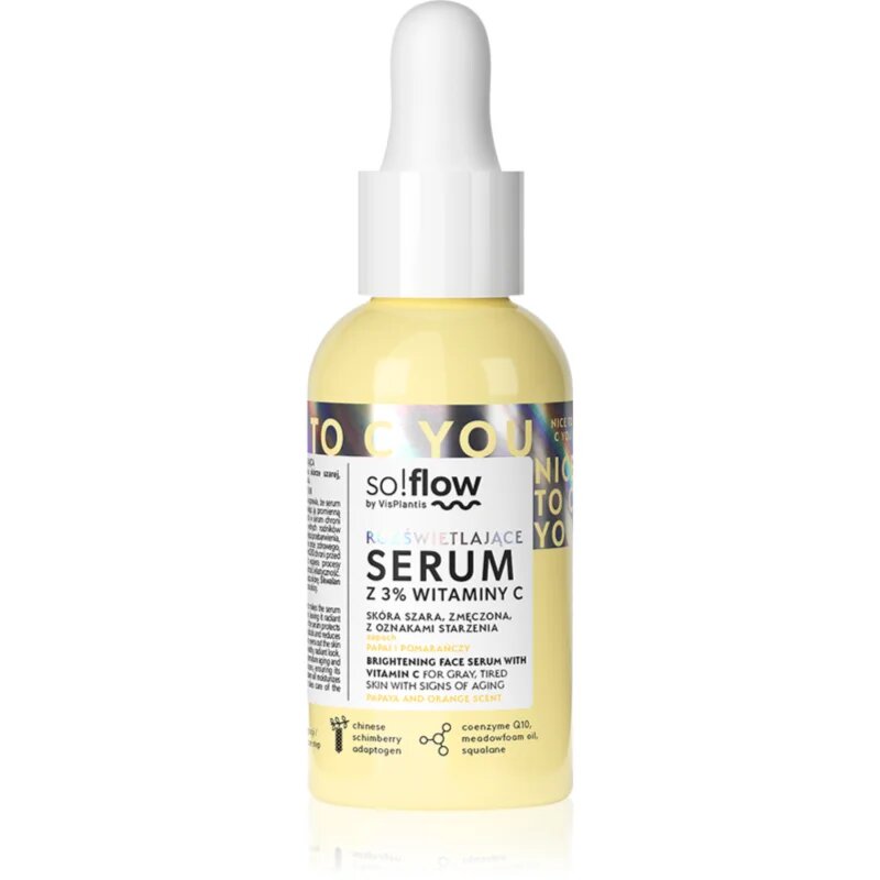 so!flow Brightening Face Serum With Vitamin C élénkítő szérum C vitamin 30 ml