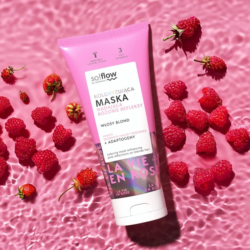 so!flow Coloring Mask Blonde Hair intenzív színező pakolás árnyalat Pink 200 ml