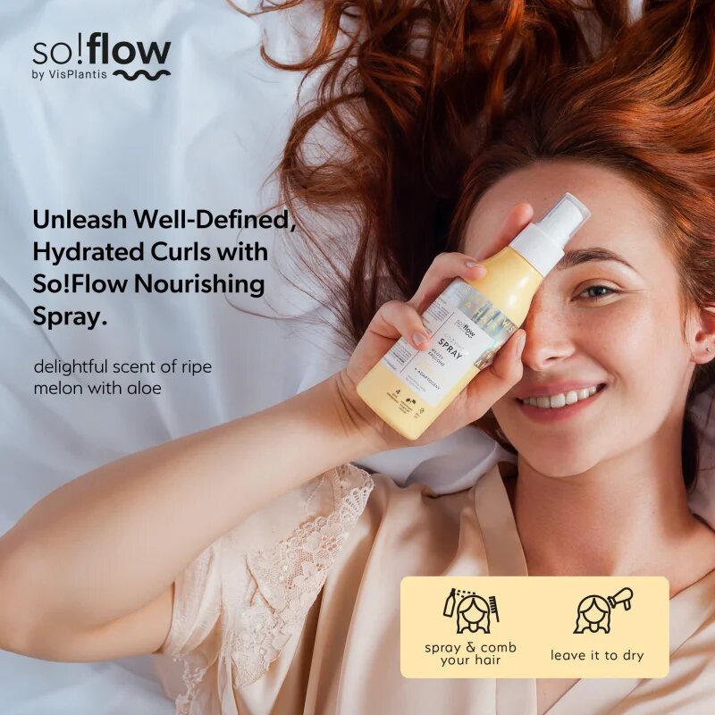 so!flow Curly Hair Nourishing Spray leöblítést nem igénylő spray göndör hajra 150 ml