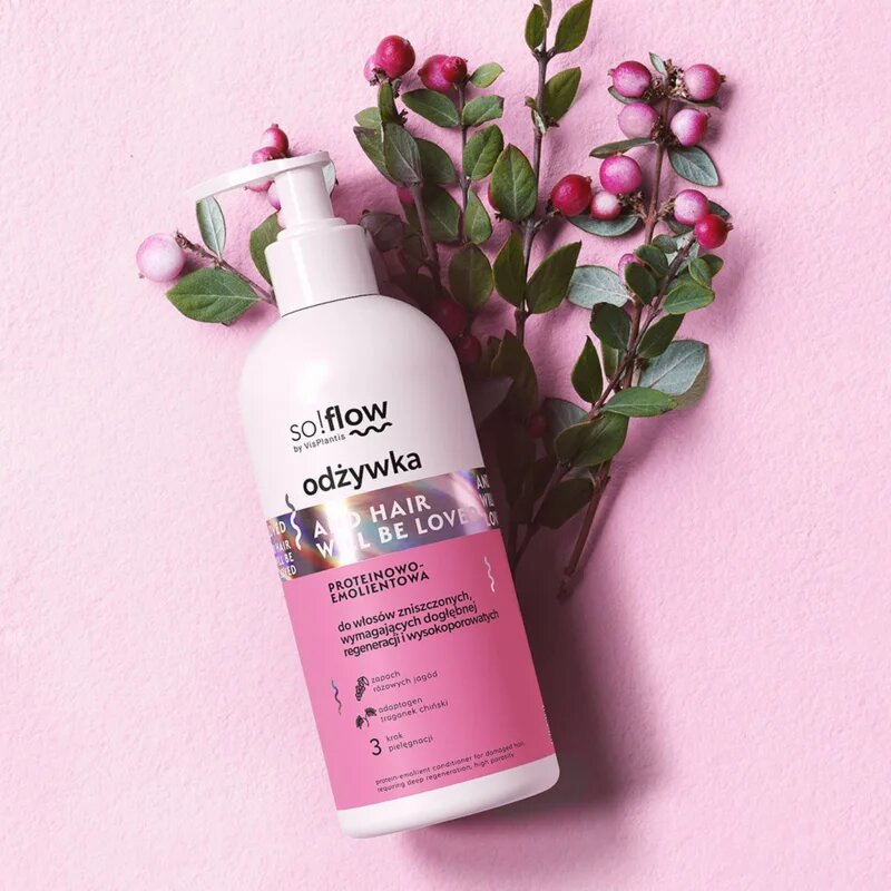 so!flow Damaged Hair Protein-Emollient Conditioner erősítő kondicionáló a károsult hajra 300 ml