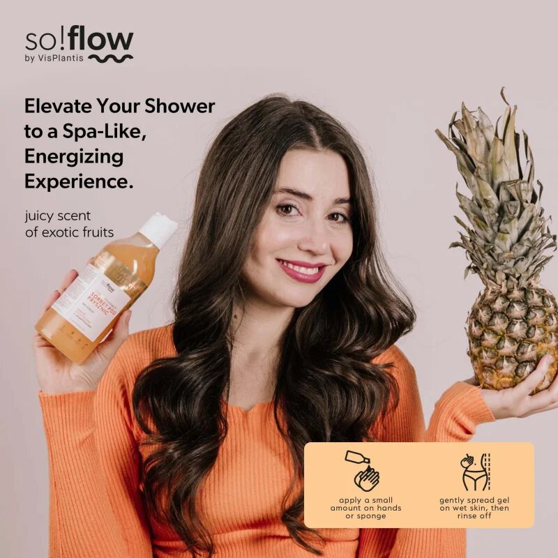 so!flow Energizing Shower Sorbet hidratáló test sorbet zuhanyba 400 ml