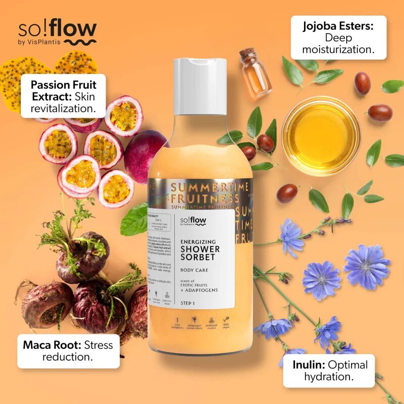 so!flow Energizing Shower Sorbet hidratáló test sorbet zuhanyba 400 ml