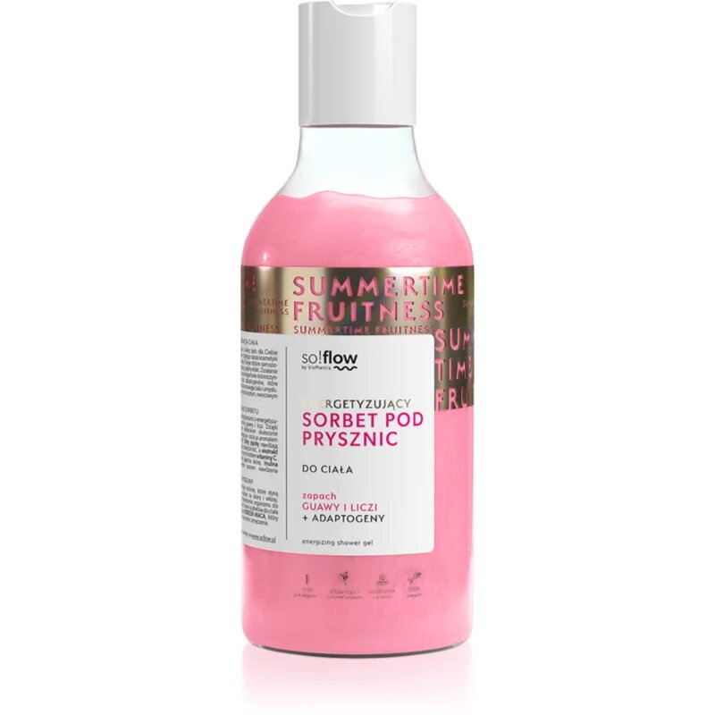 so!flow Energizing Shower Sorbet hidratáló test sorbet zuhanyba Guava Lychee 400 ml