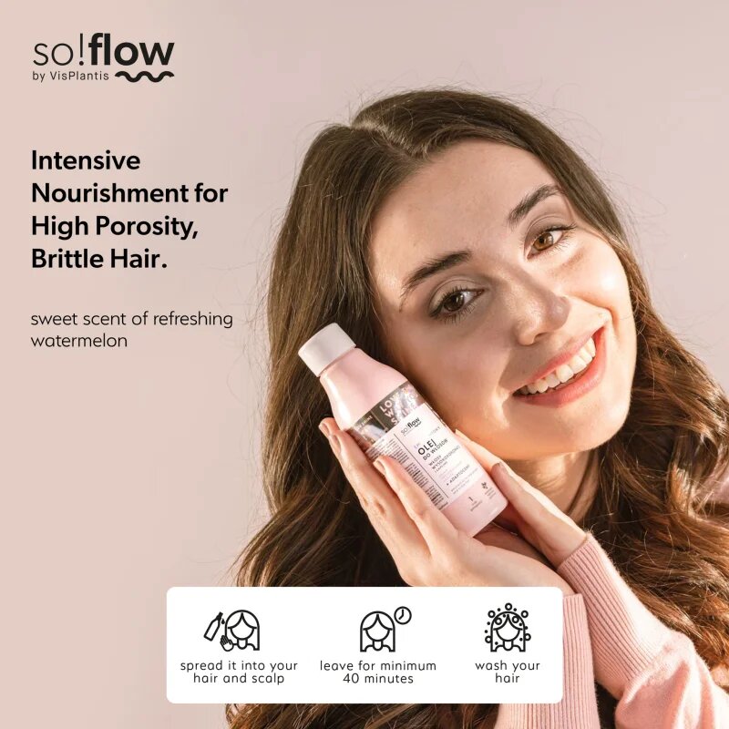 so!flow High Porosity Hair Emollient Oil hidratáló olaj a töredezett károsult hajra 150 ml
