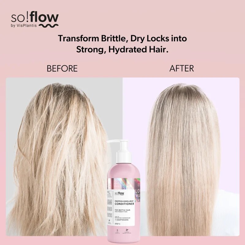 so!flow High Porosity Hair Protein-Emollient Conditioner erősítő kondicionáló a töredezett károsult hajra 400 ml