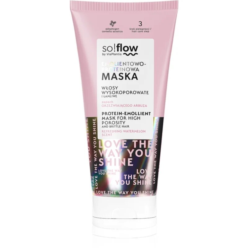 so!flow High Porosity Hair Protein-Emollient Mask erősítő maszk a töredezett károsult hajra 200 ml