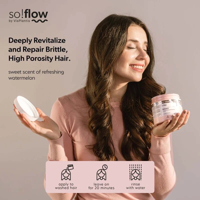 so!flow High Porosity Hair Protein-Emollient Mask erősítő maszk a töredezett károsult hajra 400 ml