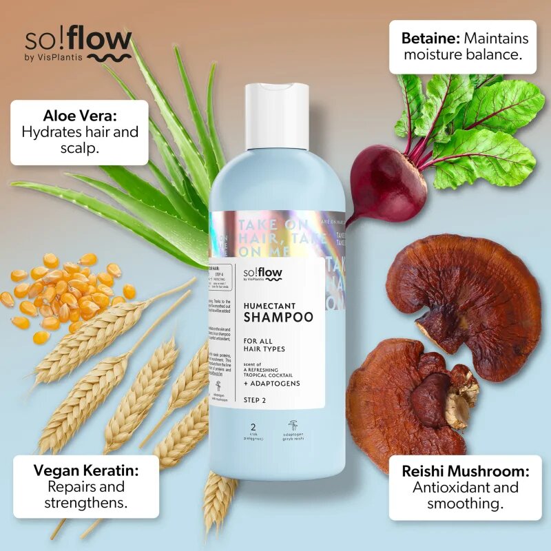 so!flow Humectant Shampoo for All Hair Types hidratáló sampon minden hajtípusra 400 ml