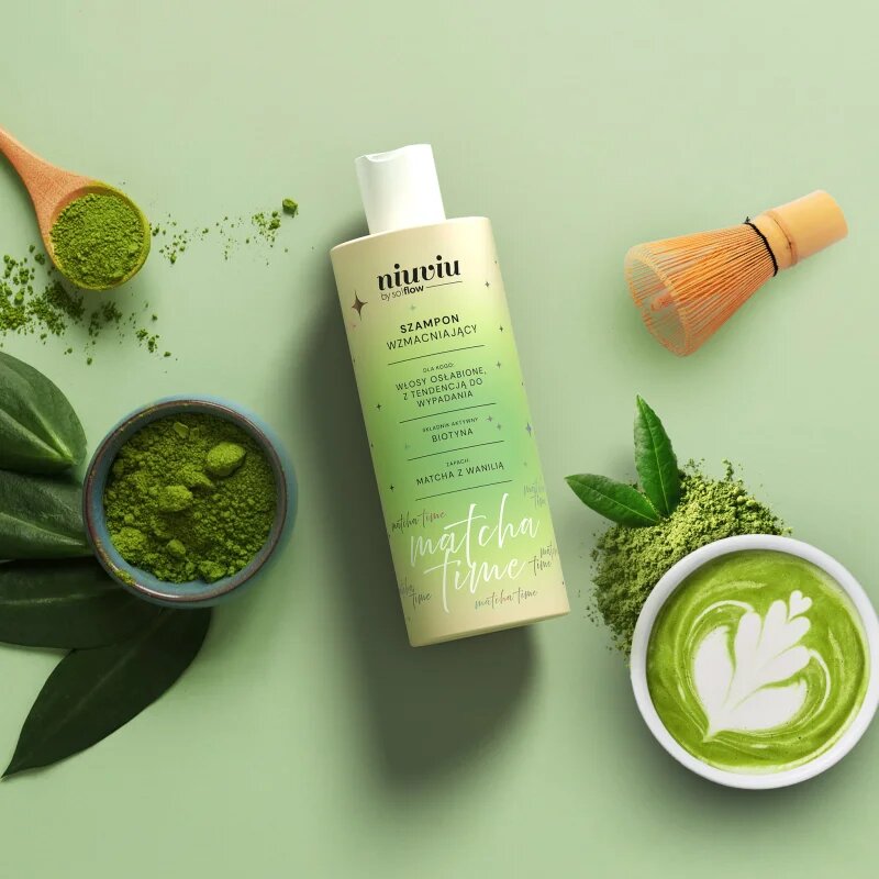 so!flow Matcha Time Strengthening Shampoo erősítő sampon a gyenge hajra 300 ml