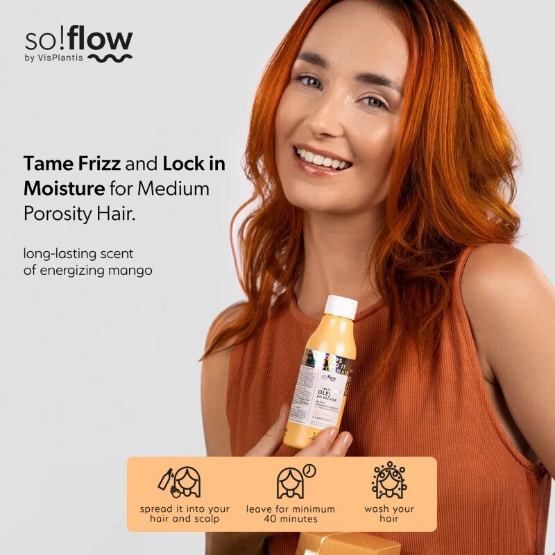 so!flow Medium Porosity Hair Emollient Oil hidratáló olaj töredezés ellen 150 ml