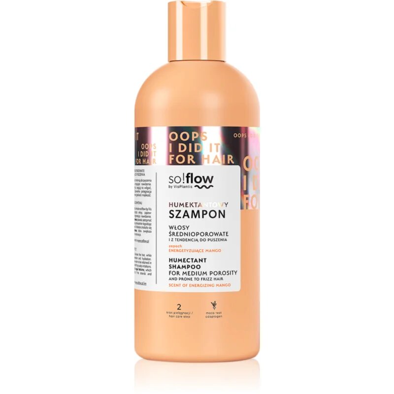 so!flow Medium Porosity Hair Humectant Shampoo kisimító sampon töredezés ellen 400 ml