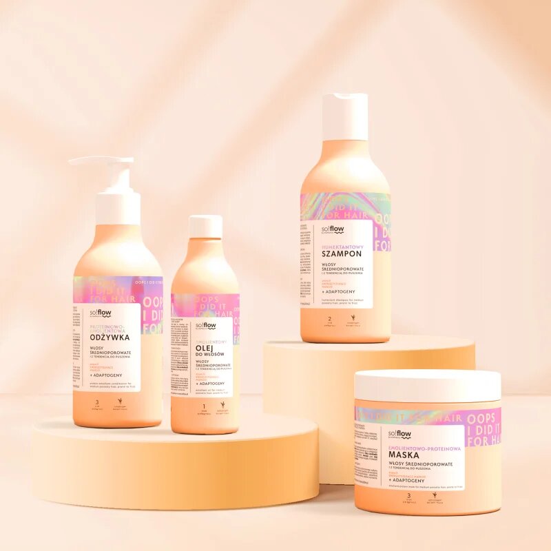 so!flow Medium Porosity Hair Humectant Shampoo kisimító sampon töredezés ellen 400 ml