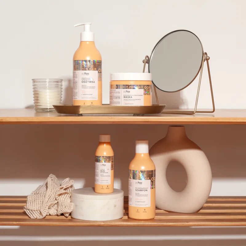 so!flow Medium Porosity Hair Protein-Emollient Conditioner hidratáló és kisimító kondicionáló töredezés ellen 400 ml