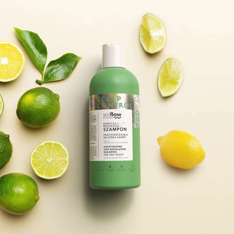 so!flow Oily Scalp Moisturizing and Regulating Shampoo hidratáló sampon zsíros fejbőrre 400 ml