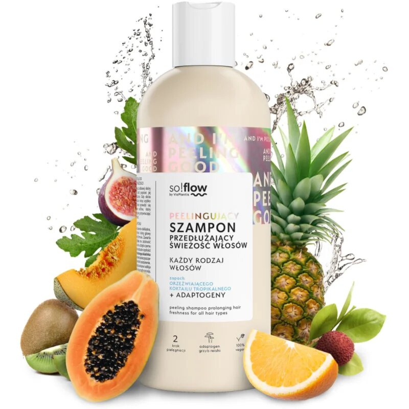 so!flow Peeling Shampoo Prolonging Hair Freshness peelinges sampon zsíros fejbőrre 400 ml