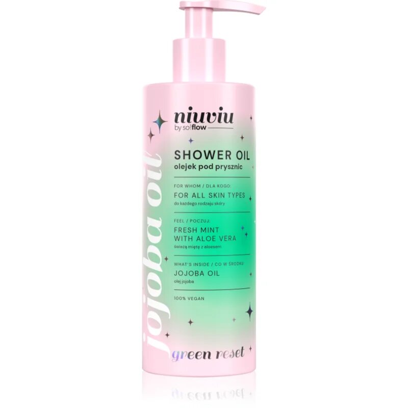 so!flow Shower Oil Fresh Mint With Aloe Vera frissítő tusfürdőolaj 300 ml