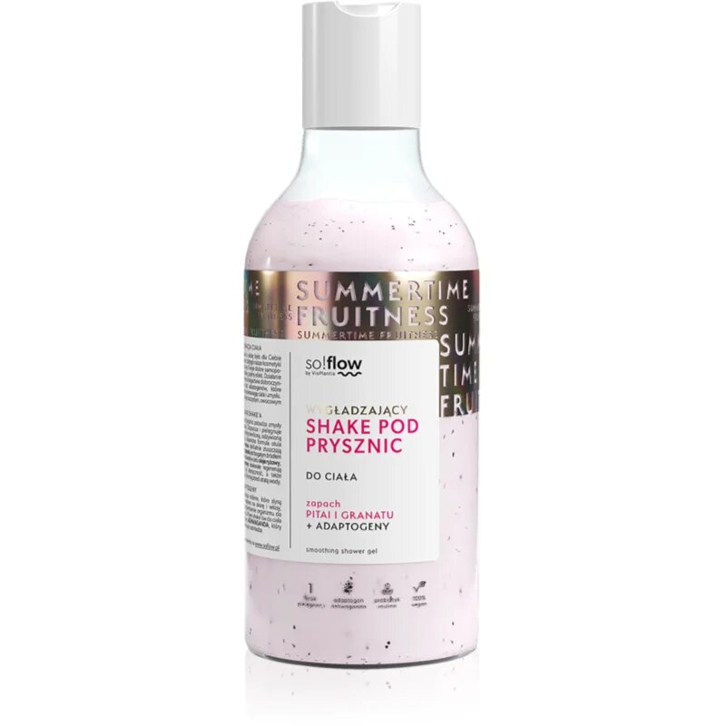 so!flow Smoothing Shower Shake tusfürdő gél minden bőrtípusra Pithaja & Pomegranate 400 ml