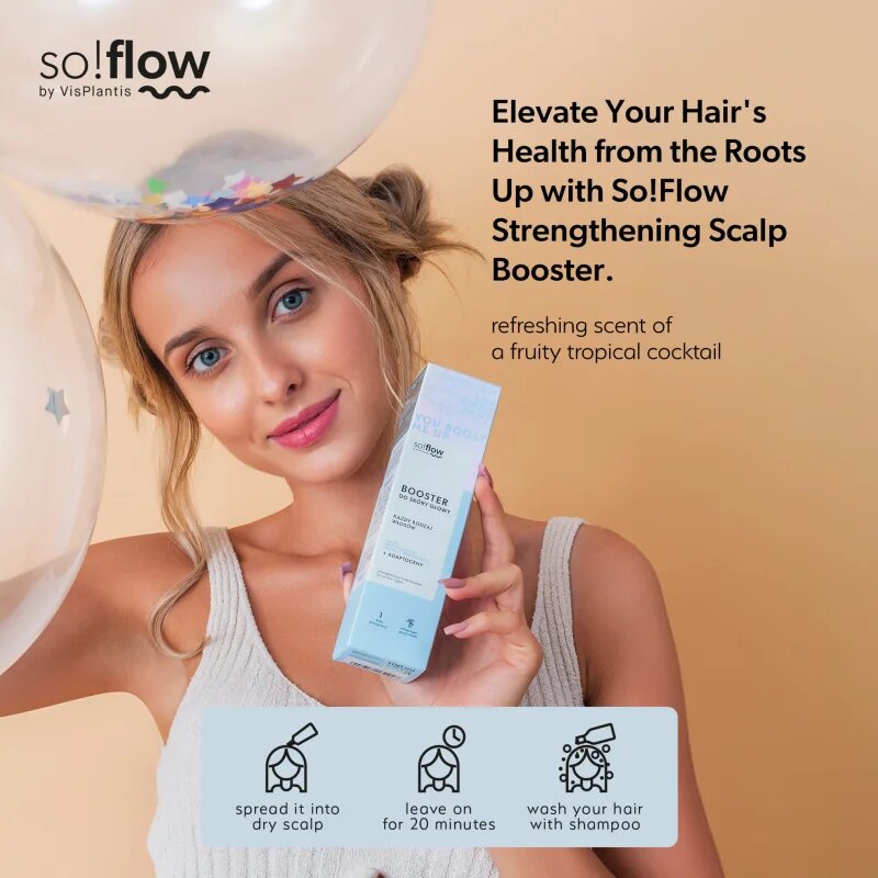 so!flow Strenghtening Scalp Booster erősítő szérum a haj növekedéséért és megerősítéséért a hajtövektől kezdve 100 ml