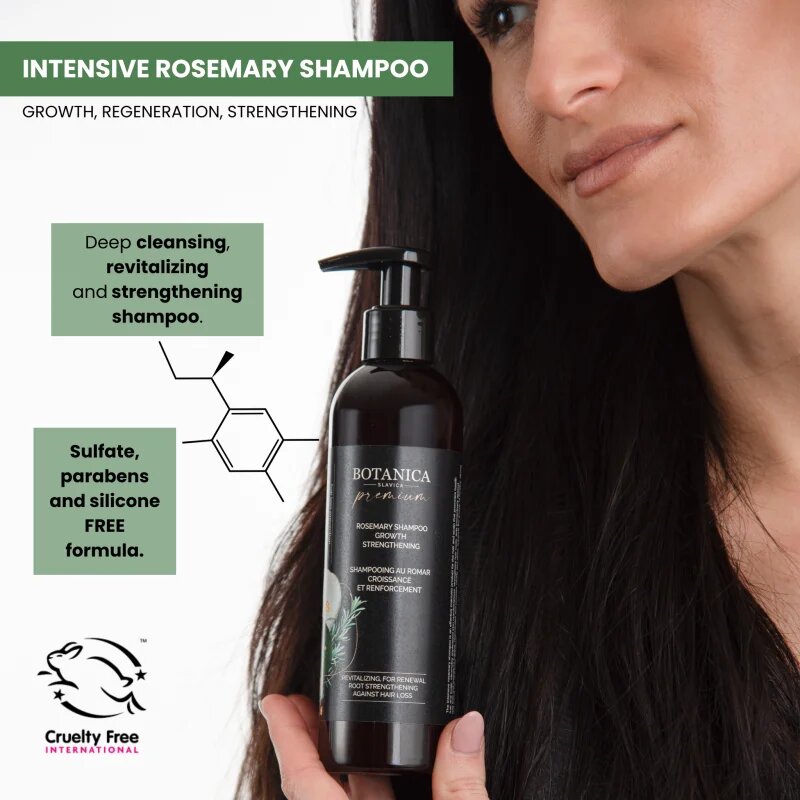 Soaphoria Botanica Slavica Rosemary Shampoo intenzív sampon a haj növekedéséért és megerősítéséért a hajtövektől kezdve 250 ml