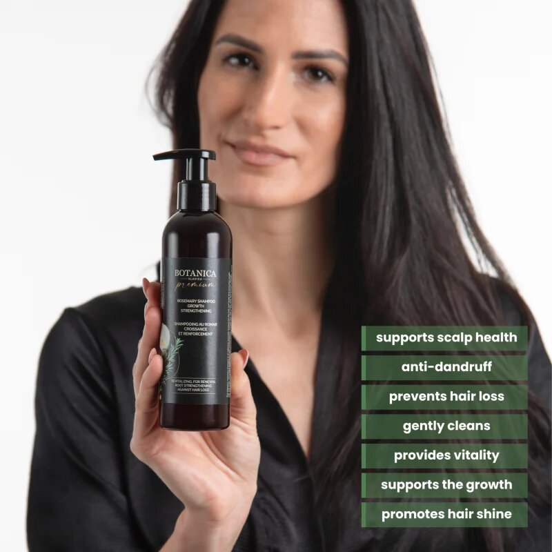 Soaphoria Botanica Slavica Rosemary Shampoo intenzív sampon a haj növekedéséért és megerősítéséért a hajtövektől kezdve 250 ml