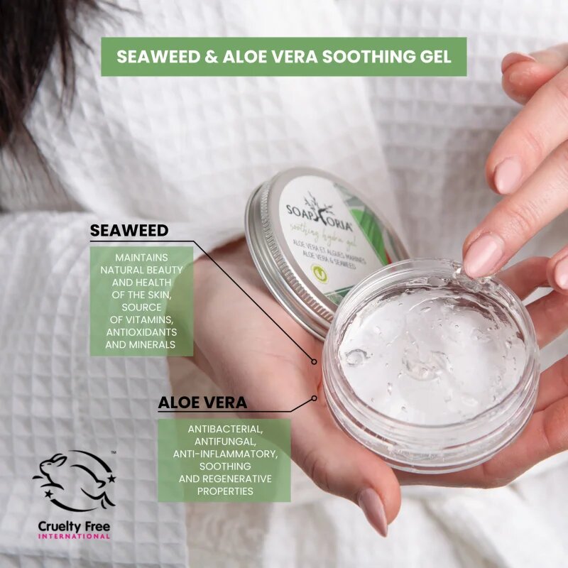 Soaphoria Care Aloe Vera & Seaweed Gel nyugtató gél aloe vera és tengeri alga kivonattal 50 ml