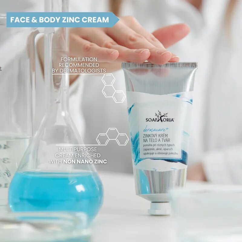 Soaphoria Dermacare+ Zinc regeneráló krém testre és arcra 75 ml