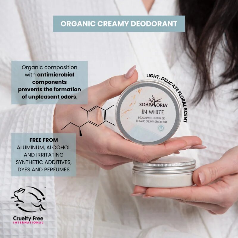 Soaphoria In White Organic Creamy Deodorant organikus krém dezodor nőknek 50 ml