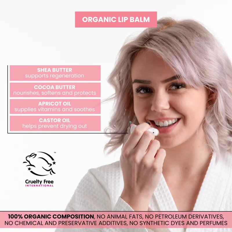 Soaphoria Lip Care Berry Forest gyümölcsös organikus ajakbalzsam 5 g