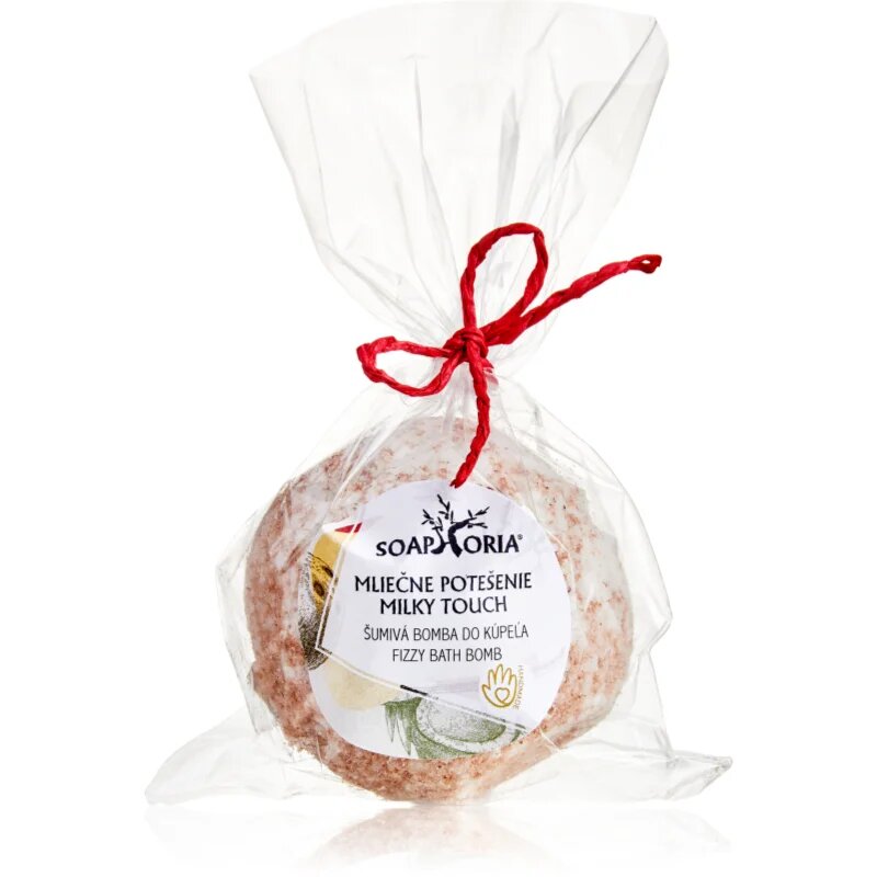 Soaphoria Milky Touch Fizzy Bath Bomb regenerálü fürdőgolyó feszesítő hatással 85 g