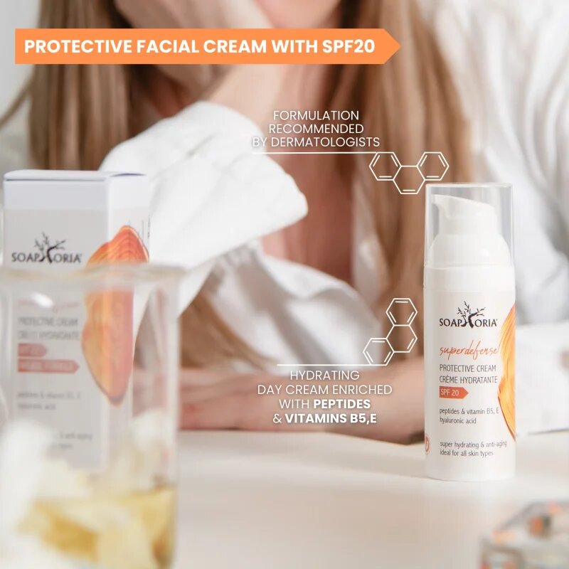 Soaphoria SuperDefense hidratáló és védő krém peptidekkel SPF 20 50 ml