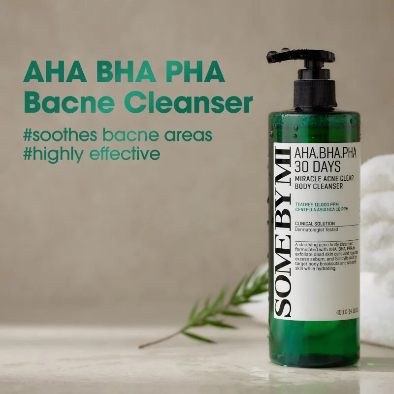 Some By Mi AHA∙BHA∙PHA 30 Days Miracle Acne Clear Body Cleanser habos tisztító gél 400 g