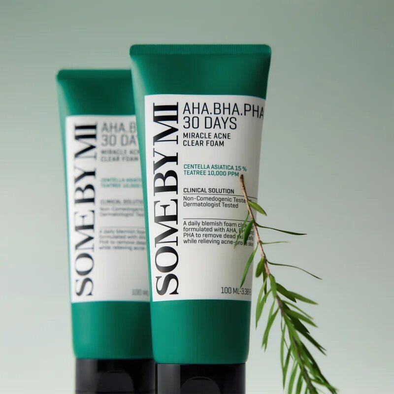 Some By Mi AHA∙BHA∙PHA 30 Days Miracle Acne Clear Foam mélyisztító hab problémás és pattanásos bőrre 100 ml