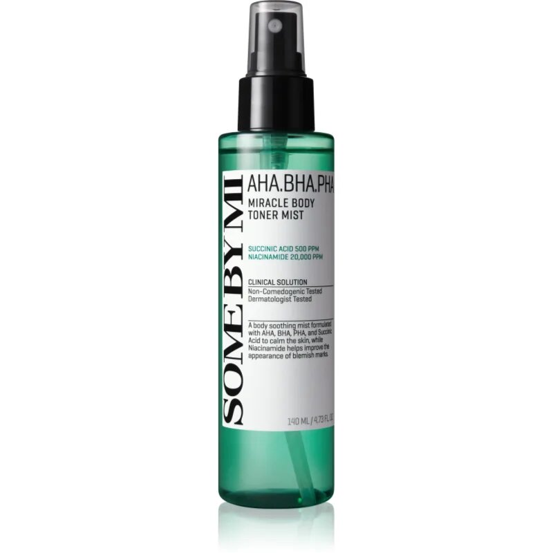 Some By Mi AHA∙BHA∙PHA 30 Days Miracle Body Toner Mist test permet érzékeny és problémás arcbőrre 140 ml