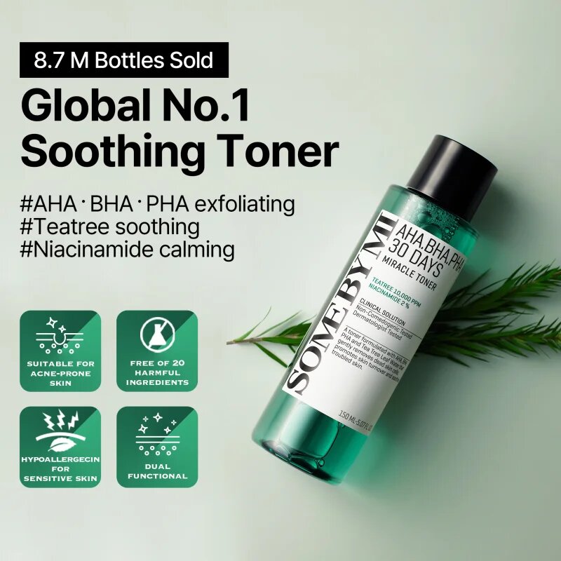 Some By Mi AHA∙BHA∙PHA 30 Days Miracle Toner nyugtató és hidratáló tonik 150 ml