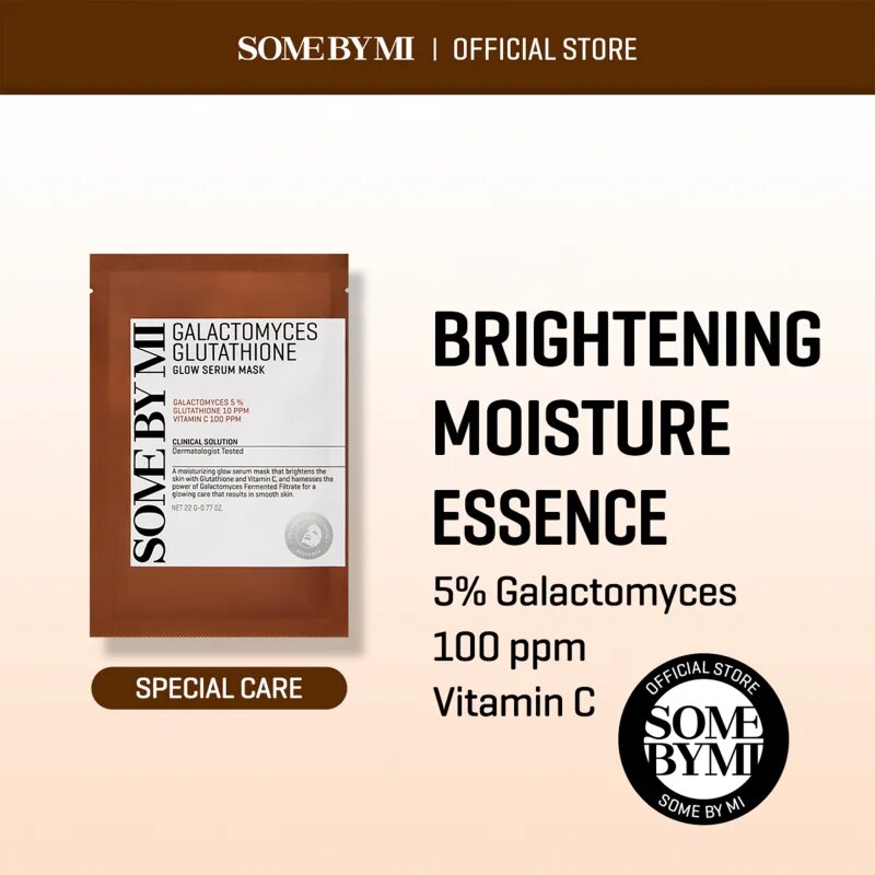 Some By Mi Galactomyces Glutathione Glow Serum Mask fehérítő gézmaszk az érzékeny száraz bőrre 22 g