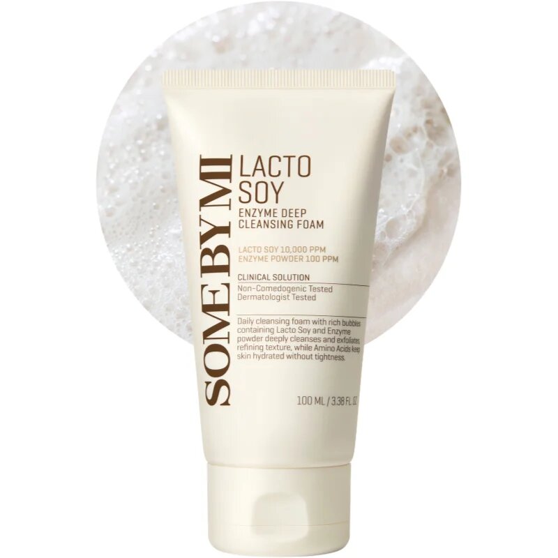 Some By Mi Lacto Soy Enzyme Deep Cleansing Foam mélyisztító hab nyugtató hatással 100 ml