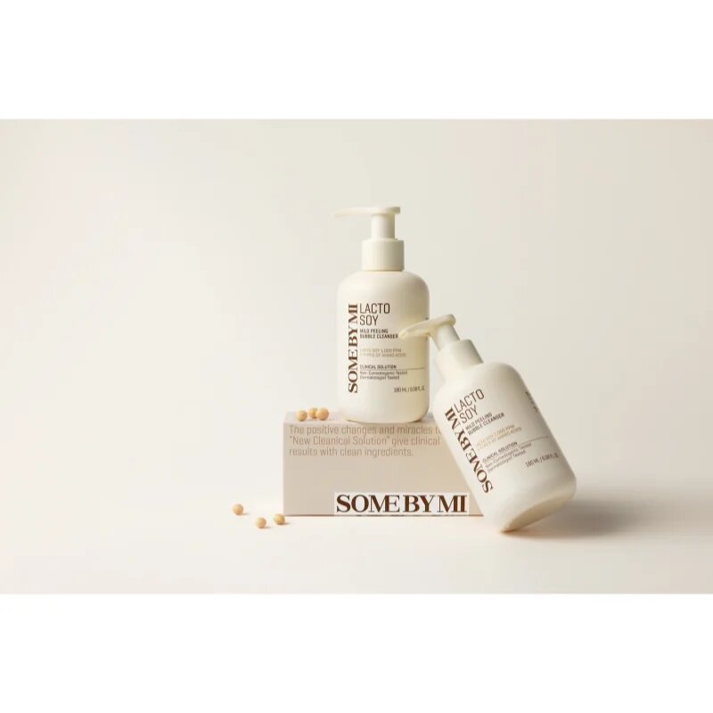 Some By Mi Lacto Soy Mild Bubble Peeling Cleanser finoman tisztító peeling az érzékeny arcbőrre 180 ml