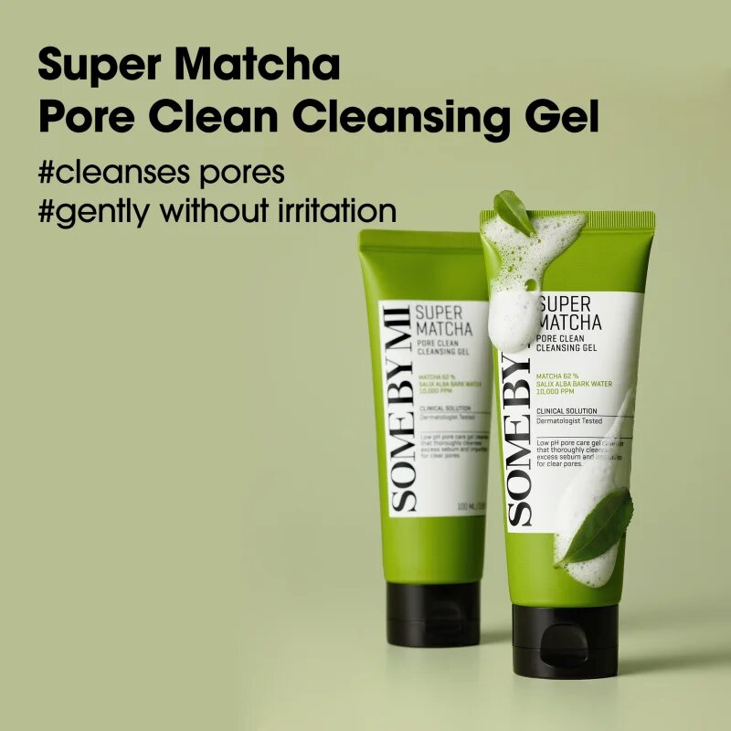 Some By Mi Super Matcha Pore Clean Cleansing Gel lágy tisztító gél a kitágult pórusokra 100 ml