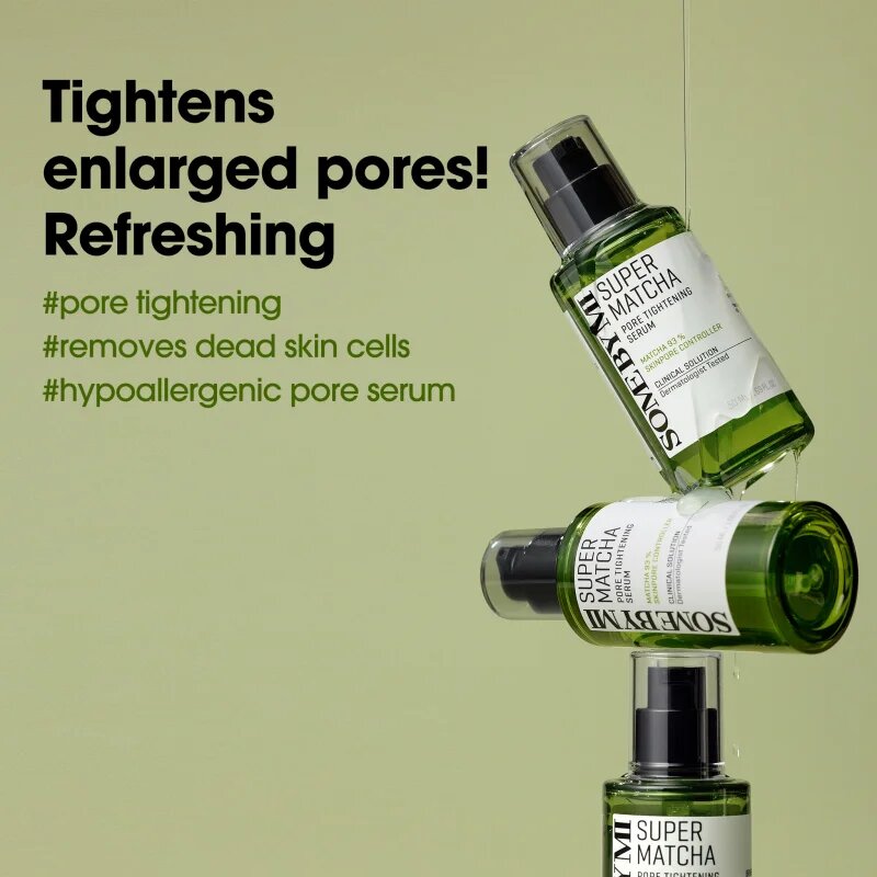 Some By Mi Super Matcha Pore Tightening Serum nyugtató szérum a fénylő arcbőr és a kitágult pórusok ellen 50 ml